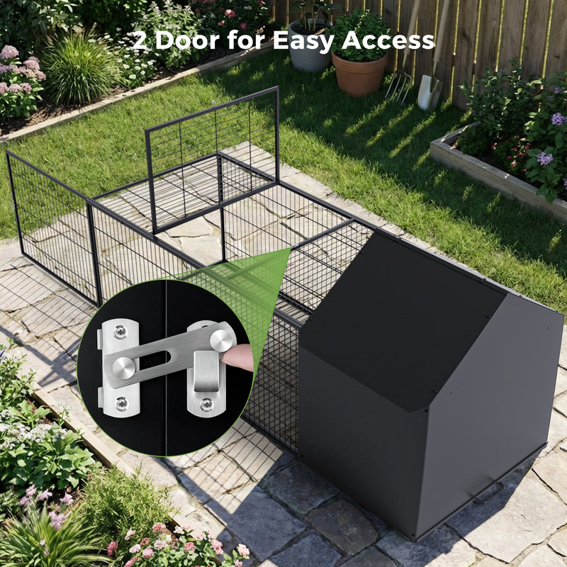 Advwin Large Metal Rabbit/Bunny Cage w/ Slide-Out Tray