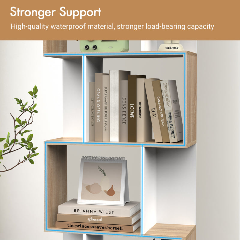 Advwin 5-tier Display Bookcase Bookshelf Storage