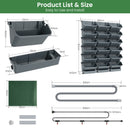 Advwin Wall Mounted Planter 18 Pots w/ Drip Irrigation Hose