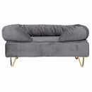Advwin Elevated Dog Sofa Bed with Soft Velvet Cushion
