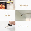 Advwin 160cm Fireplace TV Stand with 45cm Electric Fireplace