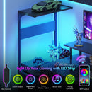 Advwin 150cm Gaming Desk with LED Lights & Storage Shelf