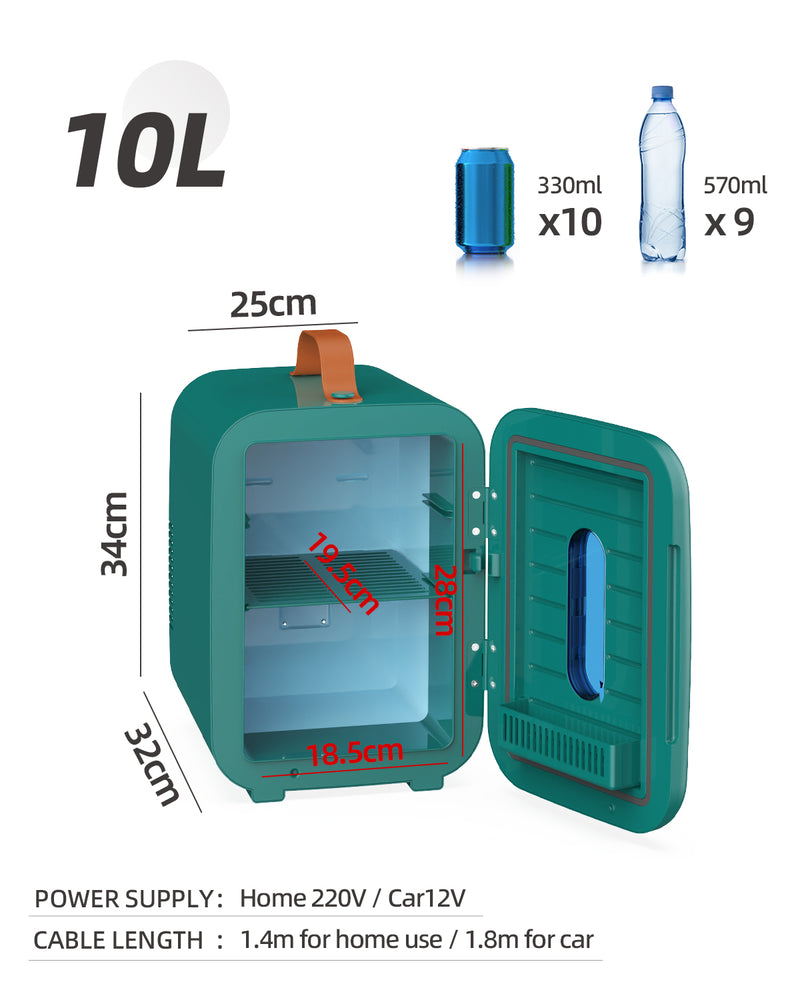 Advwin 10L Mini Fridge Portable Mini Refrigerator