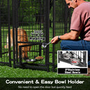 Advwin 8 Panels Outdoor Dog Kennel w/ Secure Lock