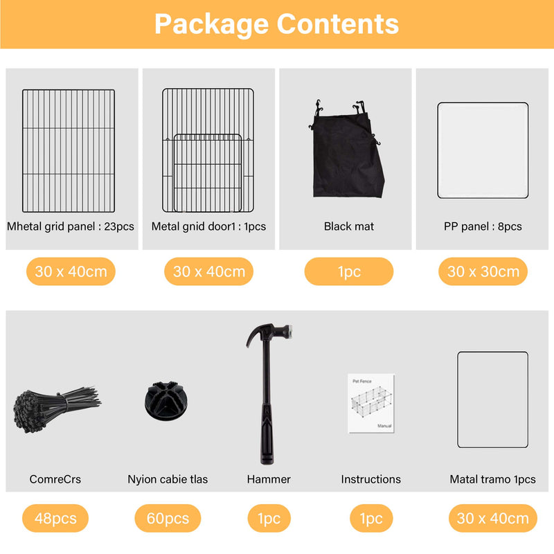 Advwin 32 Panels DIY Indoor & Outdoor Rabbit Playpen