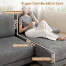 Advwin Sectiona Sofa 4-Seat Chenille Fabric 280cm (Pre-Order)