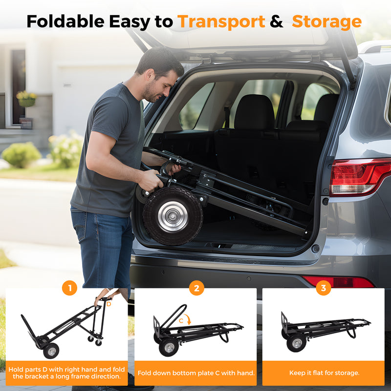 Advwin Portable 4 in 1 Aluminum Hand Truck