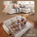 Advwin L Shaped Sectional Sofa Bed w/ Storage Chaise