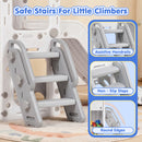 Advwin 6-in-1 L-Shaped Toddler Slide Playset