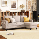 Advwin 3 Seater Sofa Lounge Set Beige