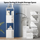 Advwin 4-Tier 360 Rotating Corner Bookshelf White