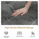 Advwin 3-Seater Chenille Sectional Couch 265cm Gray