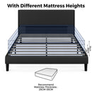 Advwin Bed Frame Upholstered Black Platform Base