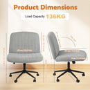 Advwin Armless Cross-Legged Ergonomic Office Chair