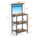 Advwin 4 Tiers Kitchen Bakers Rack with Power Outlet