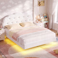 Advwin LED Floating Bed Frame w/ Adjustable Headboard Double