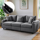 Advwin Corduroy Modular Sofa with Storage 256cm (Pre-Order)