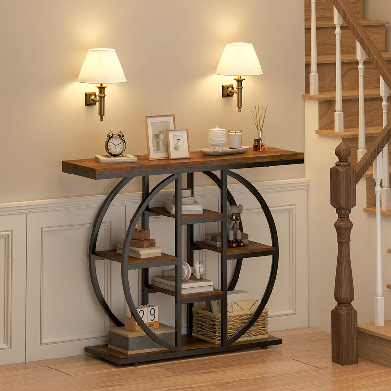 Advwin 103cm Entryway Console Table with Storage Shelf