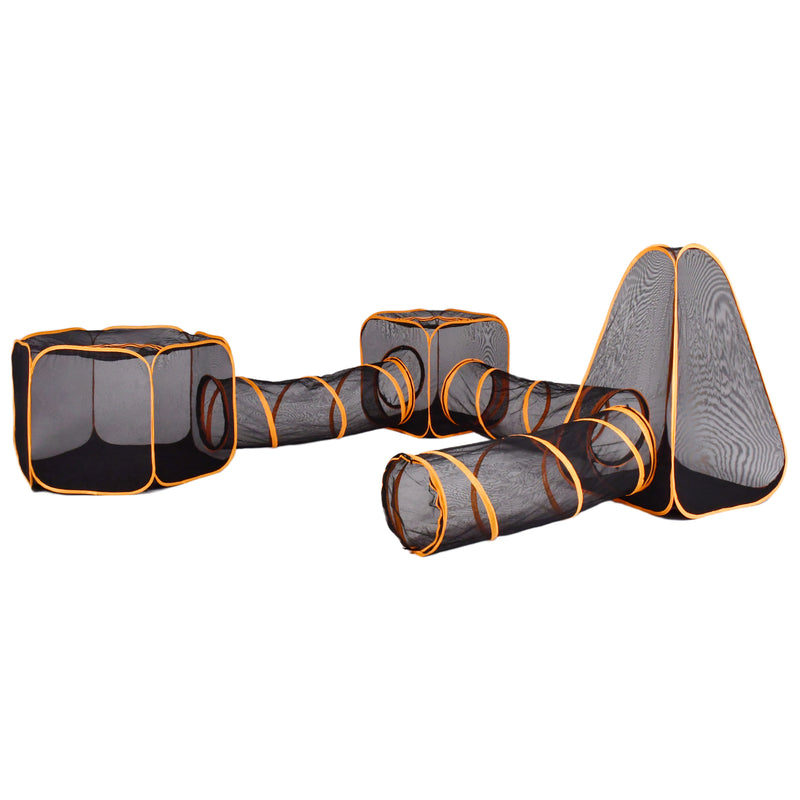 Advwin 6-in-1 Outdoor Cat Enclosure with Playhouse & Tents