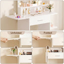 Advwin Dressing Table Set with LED Mirror & Drawers