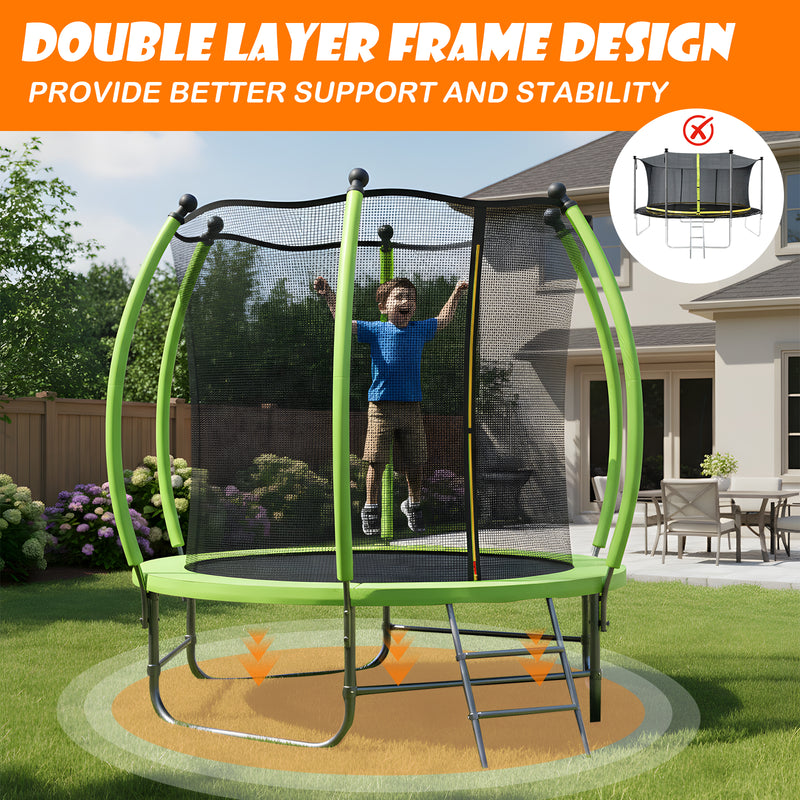 Advwin 8FT Trampoline for Kids with Safety Net