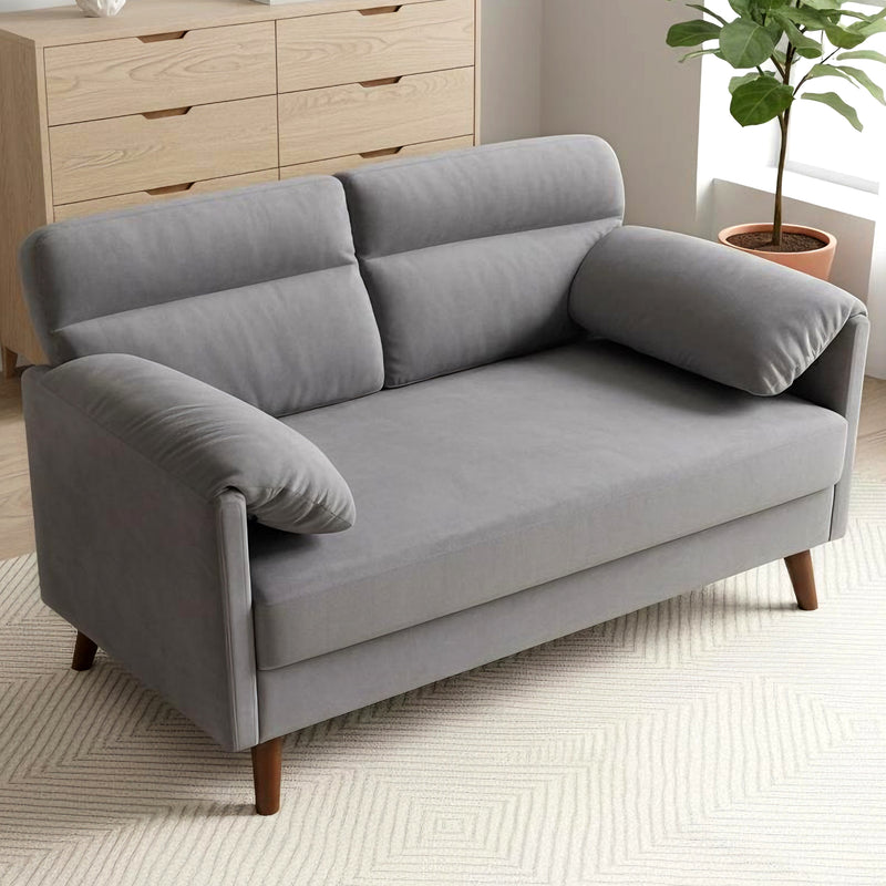 Advwin 2-Seater Velvet Fabric Loveseat Sofa 120cm