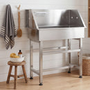 Advwin 34" Stainless Steel Dog Grooming Bath Tub