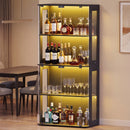 Advwin 4-tier Rounded Glass Display Cabinet