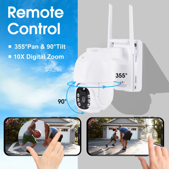 Advwin 4Pcs Security Camera Solar Outdoor Wifi Camera