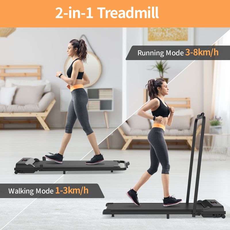 Advwin Walking Pad Treadmill Fitness Foldable Black