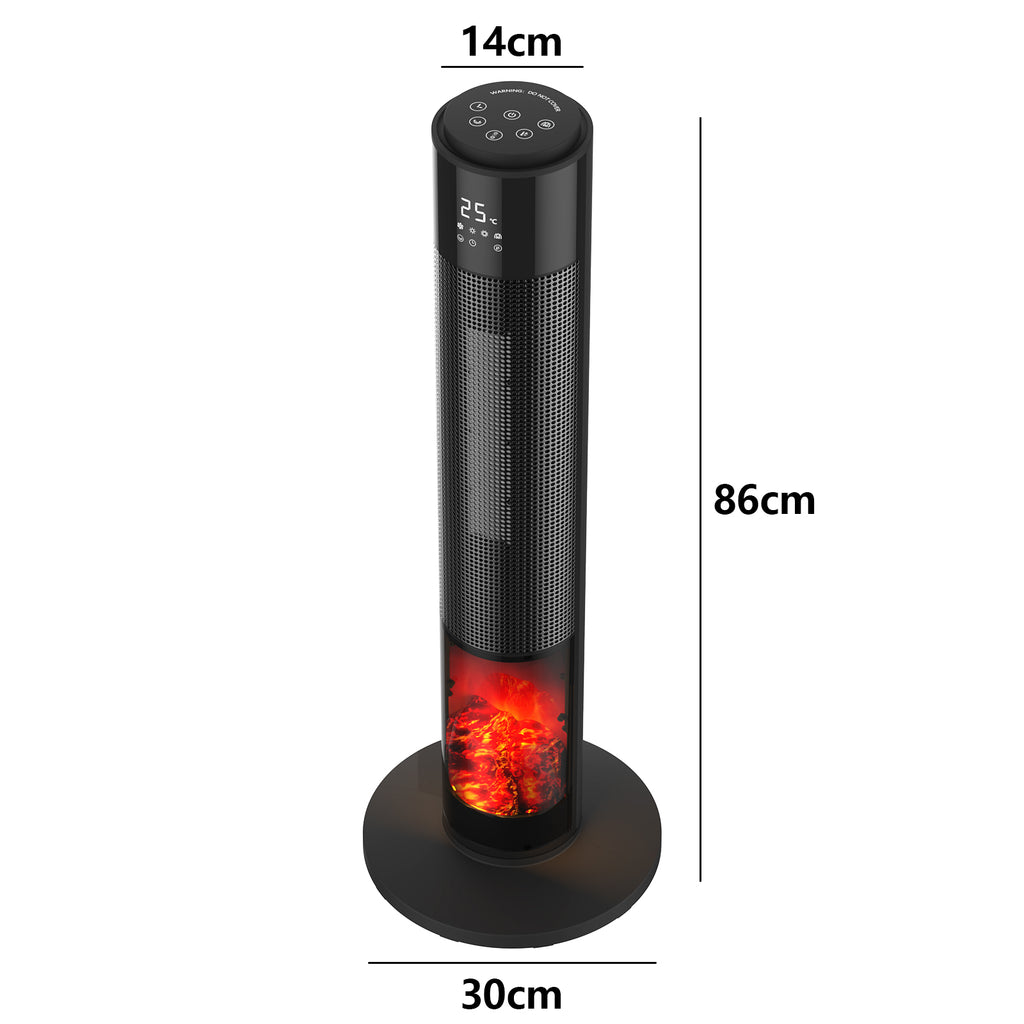 Kogan 2000w discount tower fireplace heater