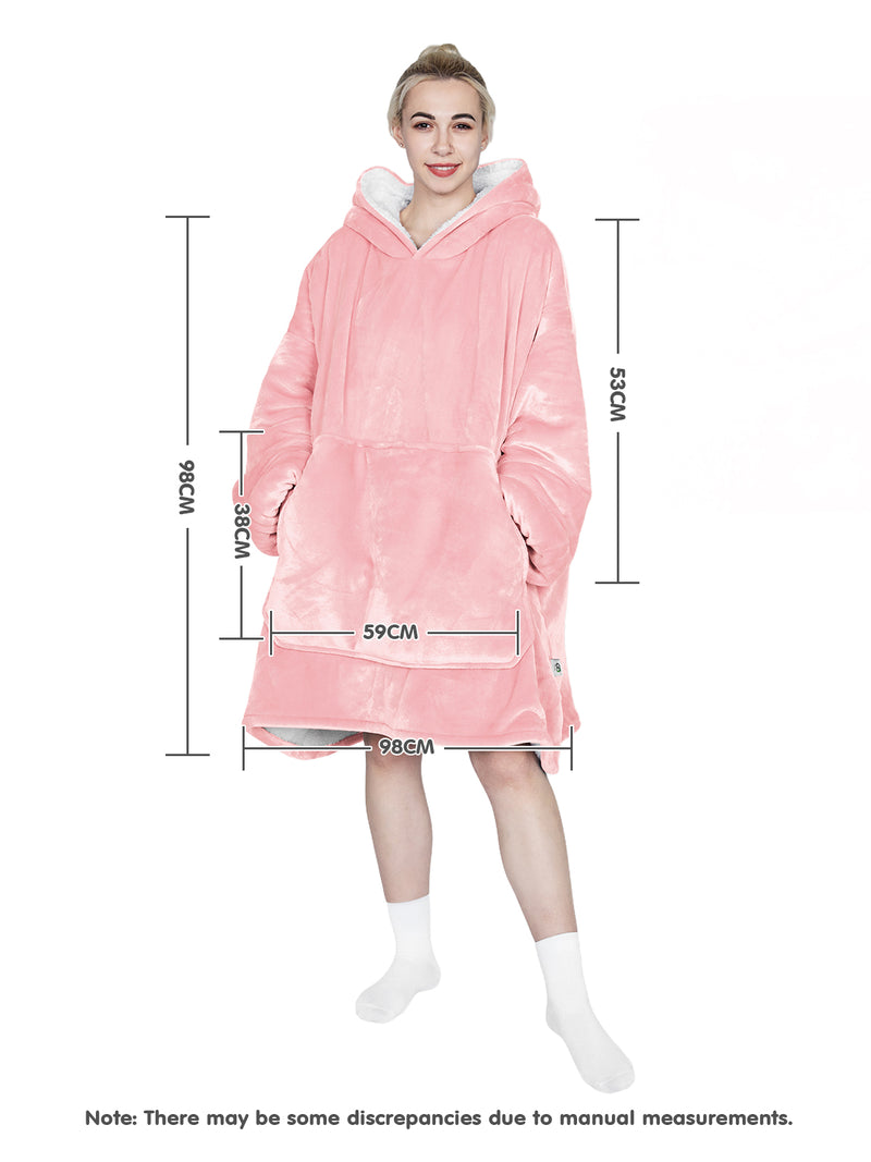 Advwin Oversized Sherpa Wearable Blanket Hoodie Adult