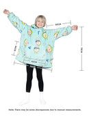 Advwin Oversized Sherpa Wearable Blanket Hoodie Kids