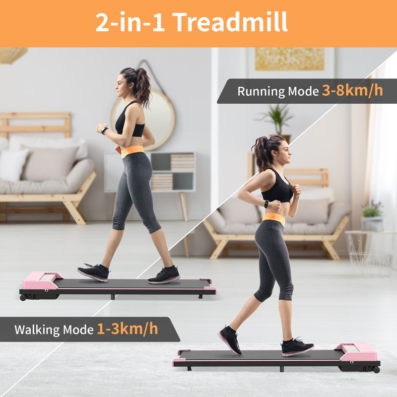Advwin Walking Pad Treadmill Fitness Pink
