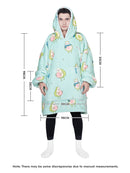 Advwin Oversized Sherpa Wearable Blanket Hoodie Adult
