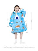 Advwin Oversized Sherpa Wearable Blanket Hoodie Kids