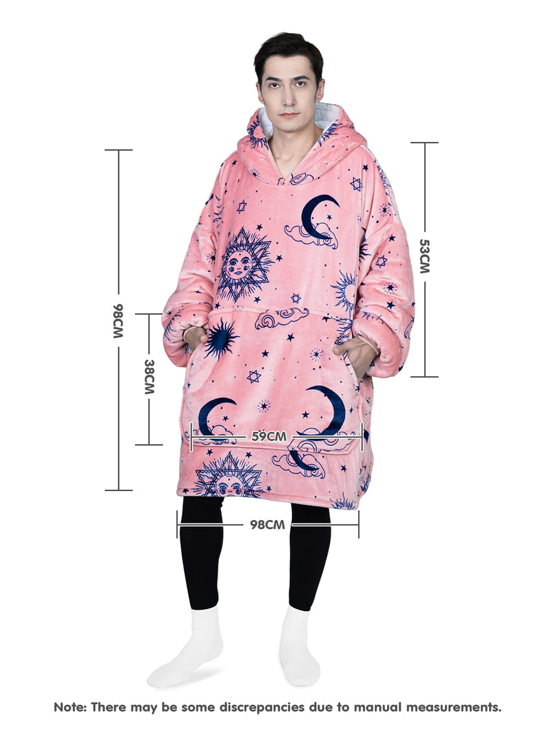 Advwin Oversized Sherpa Wearable Blanket Hoodie Adult