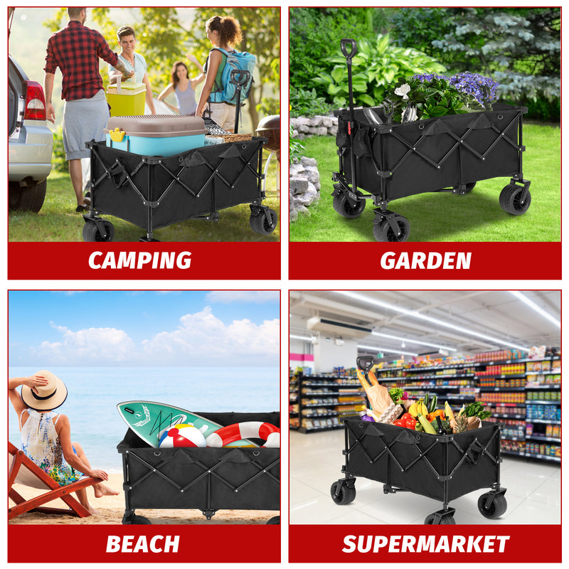 Advwin 200L Collapsible Folding Wagon Outdoor Trailer