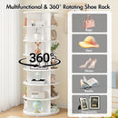 Advwin 7 Tier 360° Rotating Shoe Rack Tower White