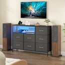 Advwin Chest of 7 Drawers Storage Cabinet with Open Shelf