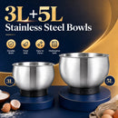 Advwin Stand Mixer with 5L & 3L Bowls 6 Speeds