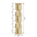 Advwin 5 Tier Rotating Bookshelf 360° Spinning Bookcase