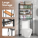 Advwin 4 Tier Over The Toilet Storage Rack Walnut