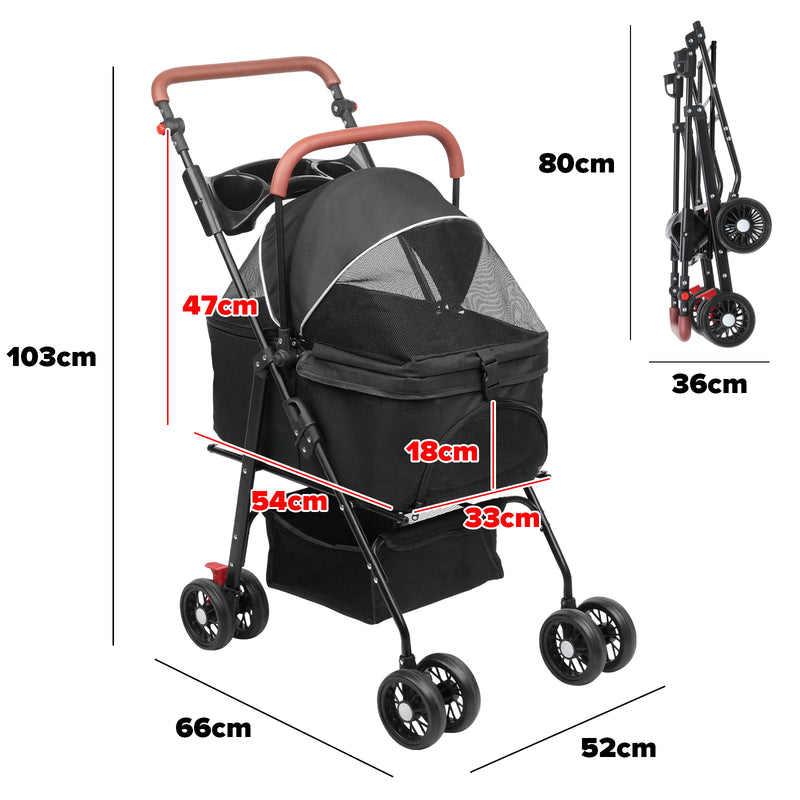 Advwin Large Pet Stroller Pram