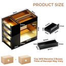 Advwin Glossy Closet Island w/ LED Lights & 8 Drawers