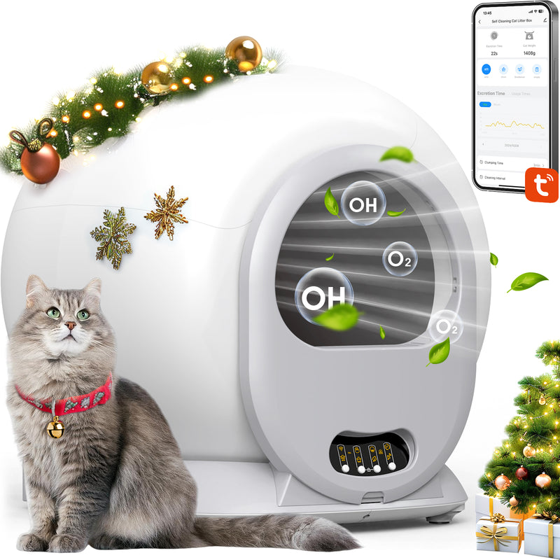 Advwin 65L Self Cleaning Cat Litter Box Wifi APP Control