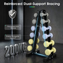 Advwin 6-Tier Heavy-Duty A-Frame Dumbbell Rack