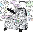 Advwin Kids Ride On Luggage Graffiti Toddler Luggage