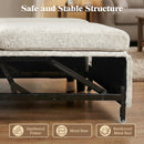 Advwin 253cm U Shaped Chenille Sectional Sofa w/ Pull Out Bed