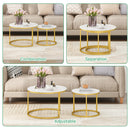 Advwin Coffee Table Set of 2 Round Nesting Table
